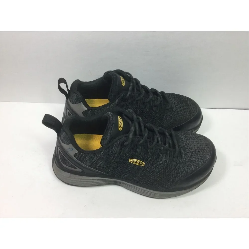 Keen Womens ESD Utility Work‎ Shoes Size 7W Black Gray Safety Toe Sneakers